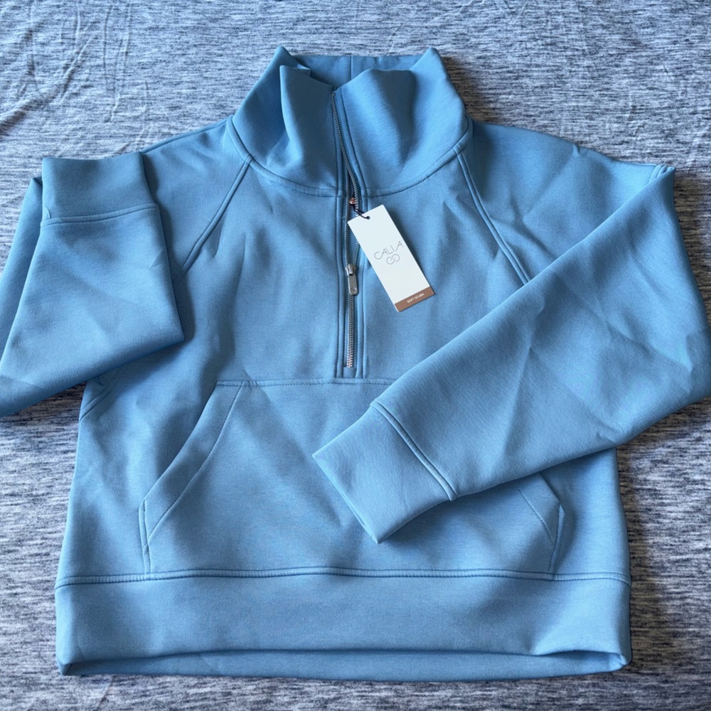 CALIA Blue Zip-Up Hoodie SMALL